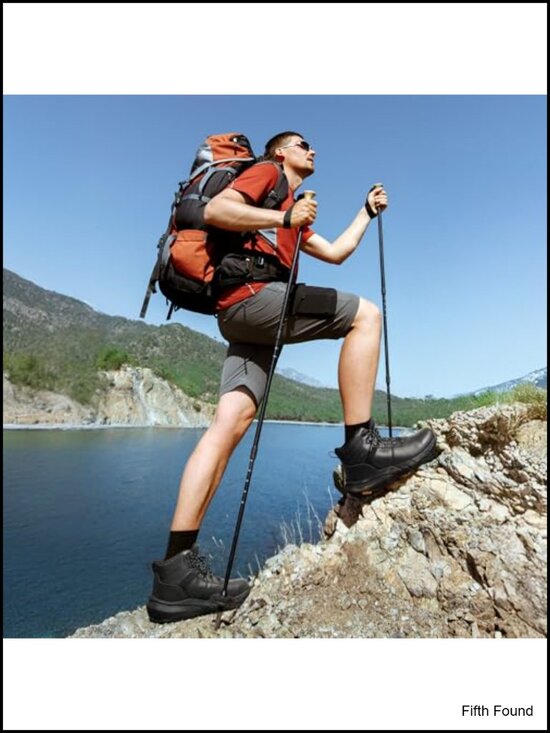 Waterproof Hiking Boots Lightweight Mid Trekking Leather Shoes EVA Cushioning